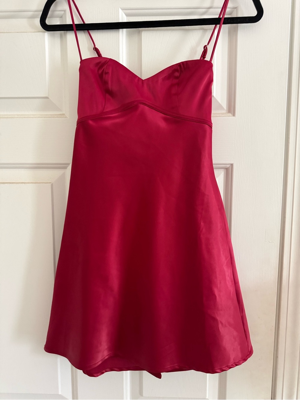 Lucy in the Sky Fuchsia Satin Mini Slip Dress